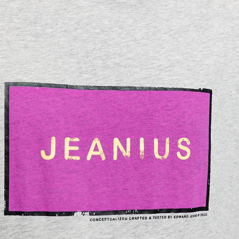 EDWARD JEANS-Ανδρικό t-shirt EDWARD JEANS JEANER γκρι μελανζέ