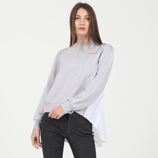 KARL LAGERFELD-Γυναικεία φούτερ μπλούζα KARL LAGERFELD 211W1801 FABRIC MIX γκρι λευκή