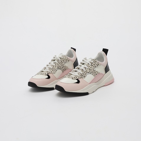 TED BAKER-Γυναικεία sneakers TED BAKER IMITATION CHEETAH CHUNKY RUNNER λευκά ροζ μαύρα