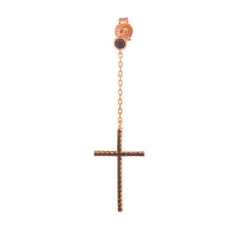 JEWELTUDE-Γυναικεία μακριά σκουλαρίκια JEWELTUDE 8817 ασημένια ρόζ επιχρυσωμένα