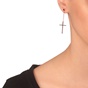 JEWELTUDE-Γυναικεία μακριά σκουλαρίκια JEWELTUDE 8817 ασημένια ρόζ επιχρυσωμένα