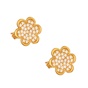 JEWELTUDE-Γυναικεία ασημένια σκουλαρίκια JEWELTUDE με κίτρινη επιχρύσωση