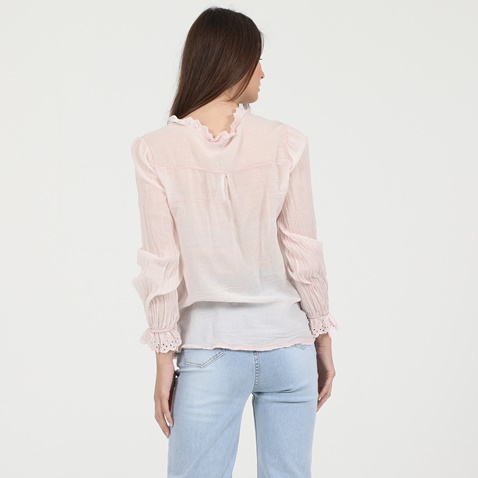 'ALE-Γυναικείο βαμβακερό πουκάμισο 'ALE ροζ