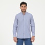 DORS-Ανδρικό πουκάμισο DORS ριγέ λευκό μπλε