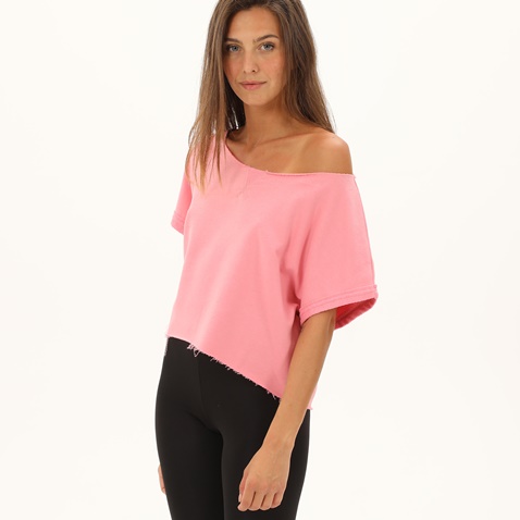 BODYTALK-Γυναικεία cropped μπλούζα BODYTALK 1201-904128 LOOSE ροζ