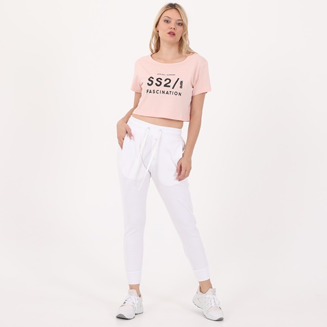BODYTALK-Γυναικείο cropped t-shirt BODYTALK ροζ