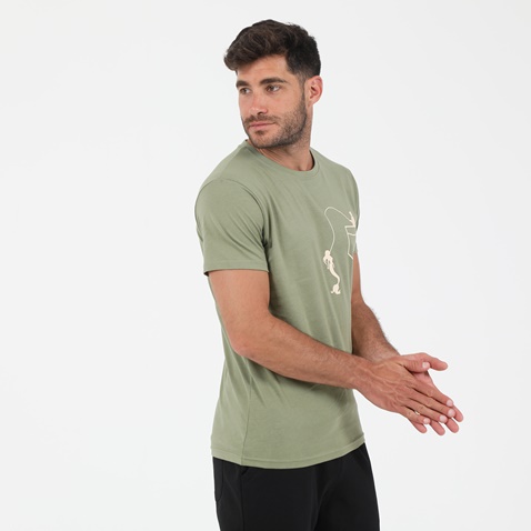 RUN-Ανδρικό t-shirt RUN MERMAID πράσινο