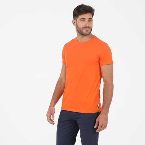 MARTIN & CO-Ανδρικό t-shirt MARTIN & CO πορτοκαλί