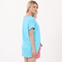 ATTRATTIVO-Γυναικεία μακριά μπλούζα με κολιέ ATTRATTIVO γαλάζια