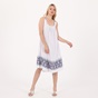 ATTRATTIVO-Γυναικείο αμάνικο φόρεμα ATTRATTIVO λευκό