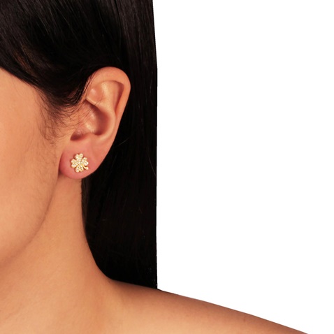 JEWELTUDE-Γυναικεία ασημένια καρφωτά σκουλαρίκια JEWELTUDE χρυσά