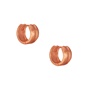 JEWELTUDE-Γυναικεία ασημένια σκουλαρίκια huggies JEWELTUDE 14541 ροζ επιχρυσωμένα