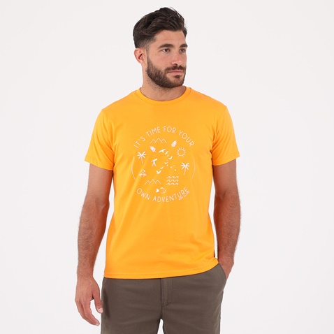 DORS-Ανδρικό t-shirt DORS κίτρινο