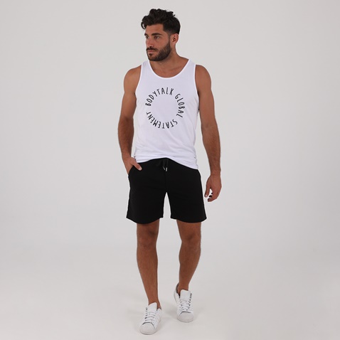 CATAMARAN SAILWEAR-Ανδρική βαμβακερή βερμούδα CATAMARAN SAILWEAR μαύρη