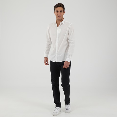 STAFF JEANS-Ανδρικό πουκάμισο STAFF JEANS 61-020.040 HENRICH λευκό