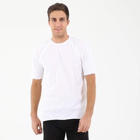 DIRTY LAUNDRY-Ανδρικό t-shirt DIRTY LAUNDRY COMBINED RAGLAN λευκό