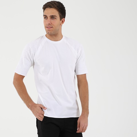 DIRTY LAUNDRY-Ανδρικό t-shirt DIRTY LAUNDRY COMBINED RAGLAN λευκό