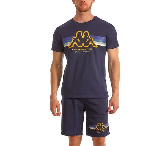 KAPPA-Ανδρικό κοντομάνικο t-shirt KAPPA 1156480009 T-S KOSI FS UN ZXY 22SS μπλε