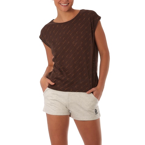 ADMIRAL-Γυναικείο αμάνικο t-shirt ADMIRAL 1121480219 T-S BRINA RLY 3RD WMN καφέ