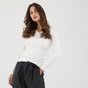 ATTRATTIVO-Γυναικεία πλεκτή μπλούζα ATTRATTIVO λευκή