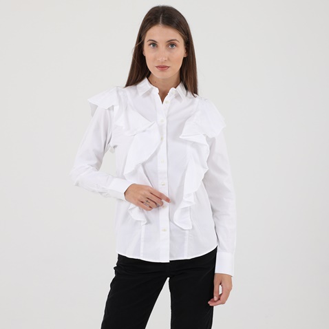 GANT-Γυναικείο πουκάμισο GANT 4311212 FRILL λευκό