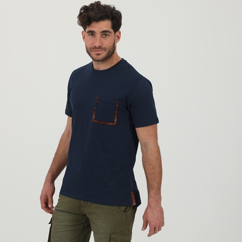 SSEINSE-Ανδρικό t-shirt SSEINSE TI2060SS μπλε σκούρο