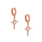 JEWELTUDE-Γυναικεία ασημένια huggies σκουλαρίκια JEWELTUDE 14501 ροζ χρυσά
