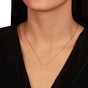 JEWELTUDE-Γυναικείο ασημένιο κοντό κολιέ JEWELTUDE 15573 ρόζ επιχρυσωμένο 