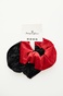 SUGARFREE-Σετ από δύο λαστιχάκια μαλλιών scrunchies SUGARFREE 22819152 κόκκινο μαύρο