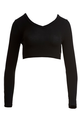 SUGARFREE-Εφηβική cropped μπλούζα SUGARFREE 22612046 μαύρη