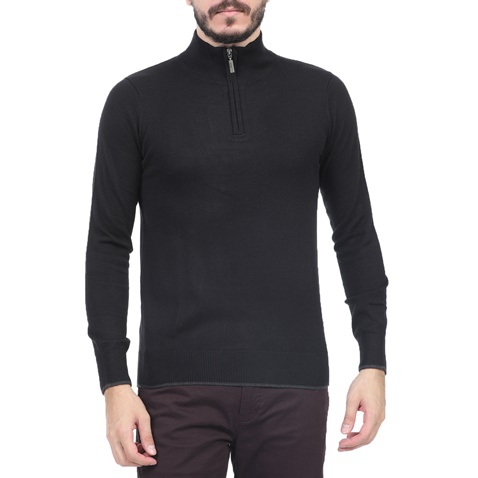 GREENWOOD-Ανδρική πλεκτή μπλούζα GREENWOOD μαύρη