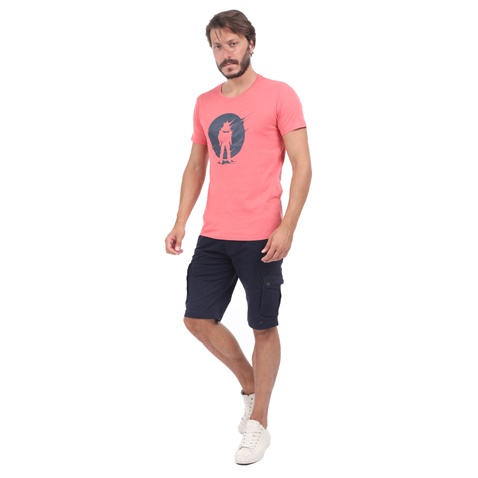 RUN-Ανδρική μπλούζα RUN BOX 9 ροζ