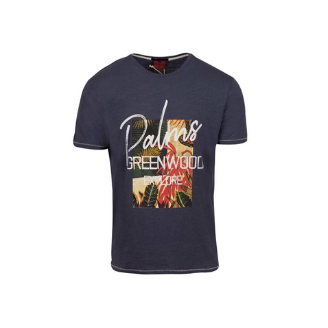 GREENWOOD-Ανδρικό t-shirt GREENWOOD 2110053201 μπλε