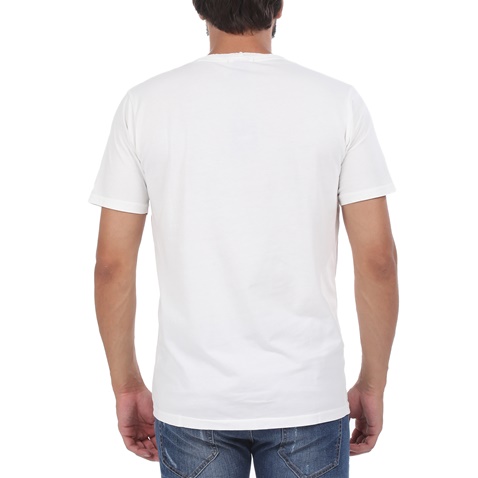 BATTERY-Ανδρική μπλούζα BATTERY SOLID1 GARMENT DYE λευκή