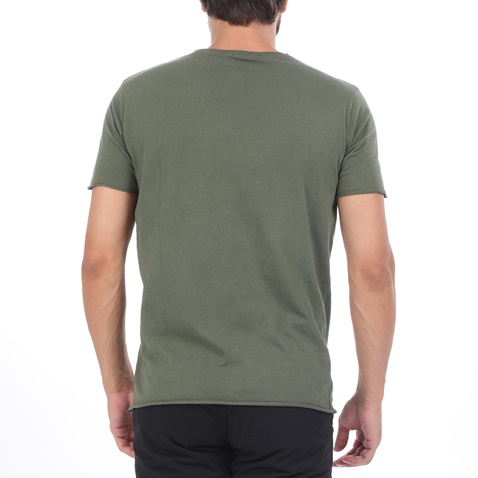 BATTERY-Ανδρική μπλούζα BATTERY SOLID 2 GARMENT DYΕ χακί
