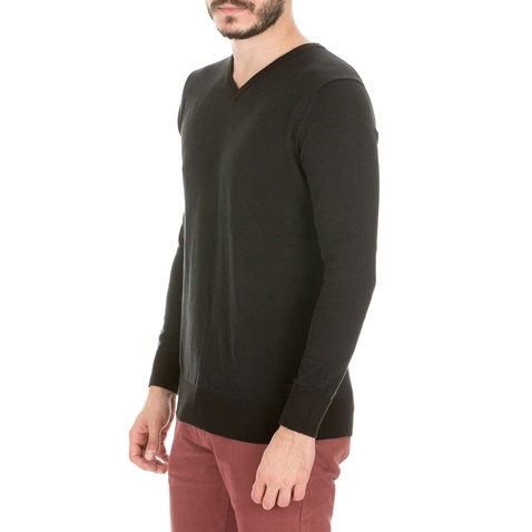 GREENWOOD-Ανδρική πλεκτή μπλούζα GREENWOOD μαύρο