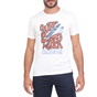 BATTERY-Ανδρικό t-shirt BATTERY FLAMA λευκό