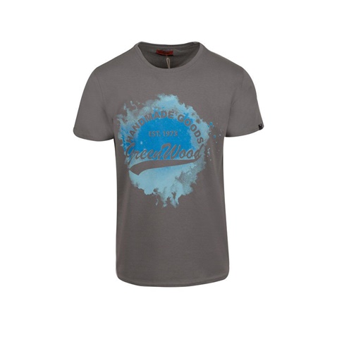GREENWOOD-Ανδρικό t-shirt GREENWOOD 21K9095201 γκρι