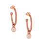 JEWELTUDE-Γυναικεία ασημένια σκουλαρίκια JEWELTUDE 12275 ροζ επιχρυσωμένοι