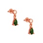 JEWELTUDE-Γυναικεία ασημένια κρεμαστά σκουλαρίκια JEWELTUDE 14606 ροζ χρυσα