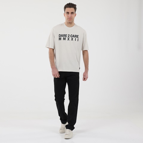 DIRTY LAUNDRY-Ανδρικό t-shirt DIRTY LAUNDRY DLMT2121F D2C OVERSIZED TEE λευκό
