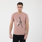 DIRTY LAUNDRY-Ανδρικό t-shirt DIRTY LAUNDRY DLMT2221F ALPHA ροζ