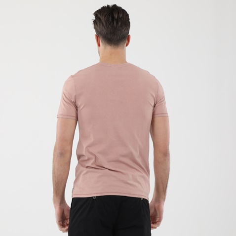 DIRTY LAUNDRY-Ανδρικό t-shirt DIRTY LAUNDRY DLMT2221F ALPHA ροζ
