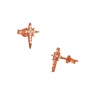 JEWELTUDE-Γυναικεία καρφωτά σκουλαρίκια JEWELTUDE 14485 ασημένια ρόζ επιχρυσωμένα 