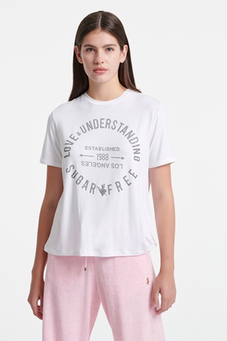 SUGARFREE-Γυναικεία κοντομάνικη μπλούζα SUGARFREE 22812260 λευκή