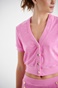 SUGARFREE-Γυναικεία cropped ζακέτα SUGARFREE 22813165 ροζ