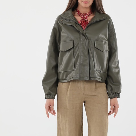 ATTRATTIVO-Γυναικείο jacket ATTRATTIVO 9913445 χακί