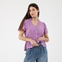 ATTRATTIVO-Γυναικείο κοντό πουκάμισο ATTRATTIVO 9913747 μοβ λιλά