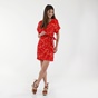 'ALE-Γυναικείο mini φόρεμα 'ALE 8914782 κόκκινο floral