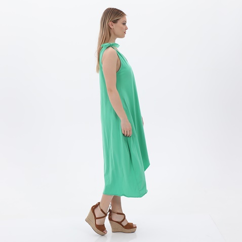 'ALE-Γυναικείο μακρύ ασύμμετρο φόρεμα 'ALE 8915745 πράσινο